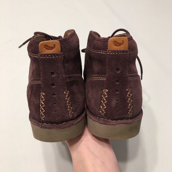 Clarks Un Astin Chukka Boot Aubergine Size 10 - Picture 5 of 12